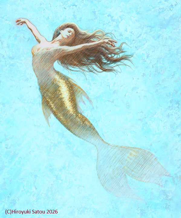 マーメイド8 メイキング1 Mermaid 8 making 1 #メイキング #デッサン