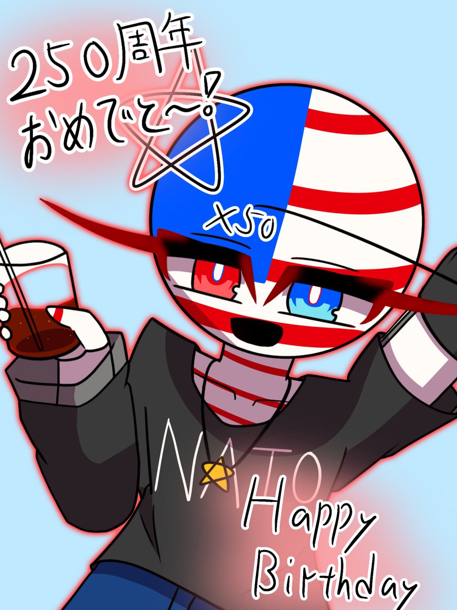 muzuki0213's tweet photo. ハッピーバースデーアメリカさん！
塗りミスあり😭

#カントリーヒューマンズ #カンヒュ #countryhumans https://t.co/JDFwbfSJCi
