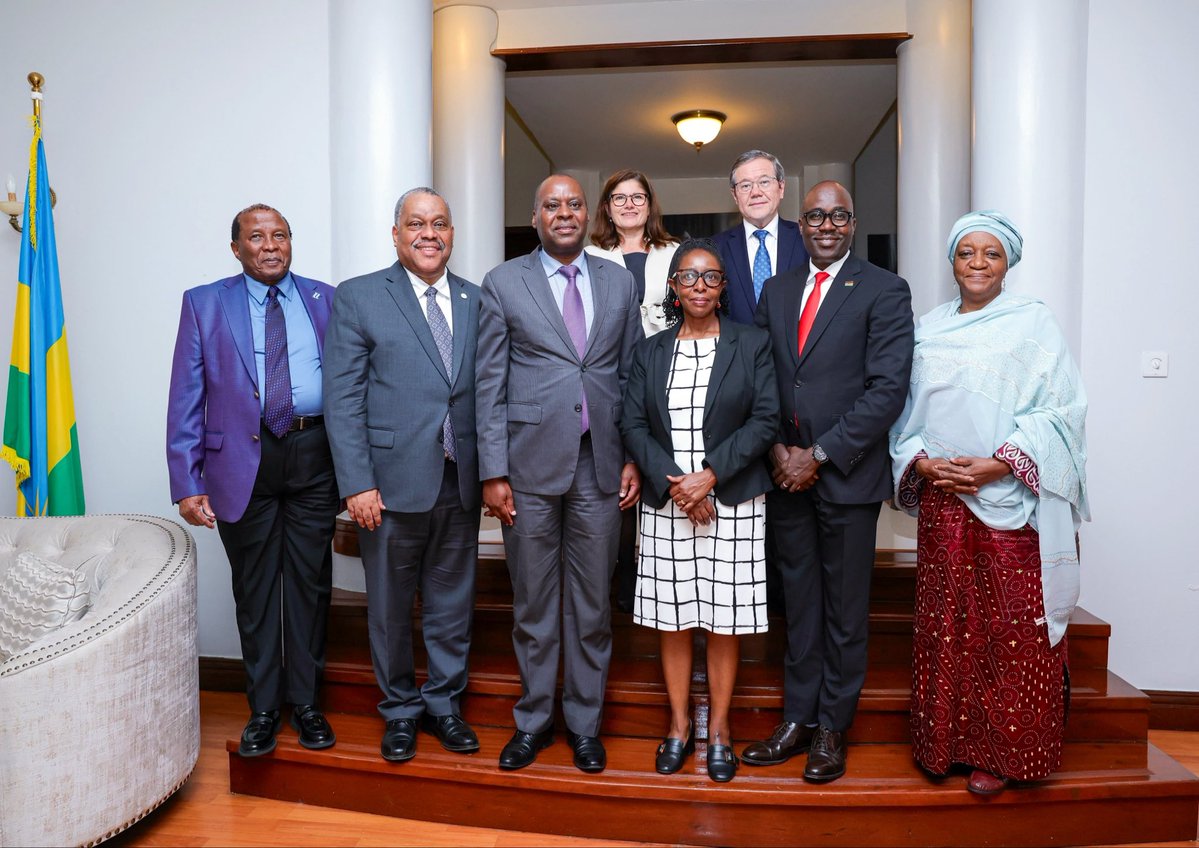 SingoeiAKorir's tweet photo. I Thank the High Commissioner of Rwanda, H.E. Ernest Rwamucyo and his Spouse Madam Pauline Rwamucyo, for hosting a thoughtful reception in honour of the new UN Resident Coordinator, H.E. Garry Connille and inviting me to join H.E. Zainab Hawa Bangura (DG UNON), H.E Henriette Geiger (EU), H.E. Andrew Sesinyi (Botswana HC) and  H.E. Barlybay Sadykov (Kazakshtan Ambassador). We stand ready to support Garry in the execution of his important mandate. @RwandaInKenya @ConilleGarry @ForeignOfficeKE