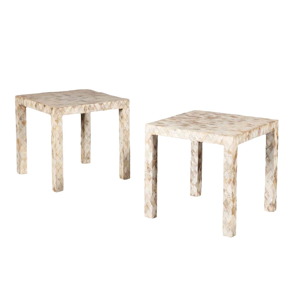 Fine_Antiques's tweet photo. Pair of Mughal-style mother-of-pearl square end tables—intricate inlay, timeless symmetry and artisanal charm. Perfect for elevating a sitting room or hall. #antiques #HomeDecor Tap the link in bio. https://t.co/v00slOyCsW