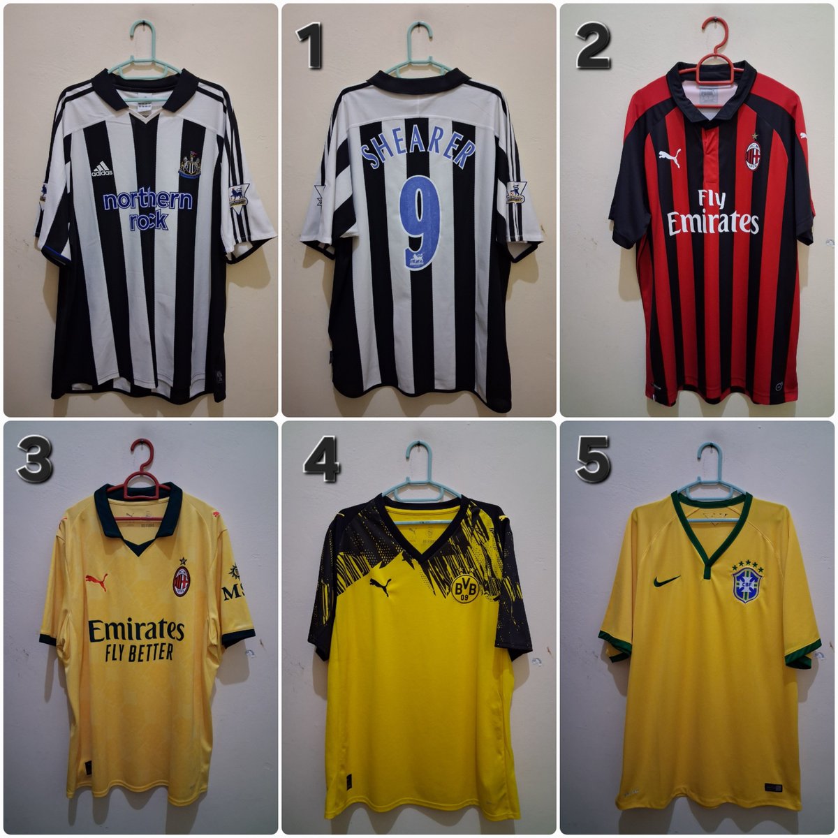 jar_jersey's tweet photo. #jersey4sale
@adipati_store
@Jerseyforum

1. NUFC (NNS &amp; Patch Remake), XL (76×60), 1.750k
2. Milan Home (PI), XL (77 x 56), 1.200k
3. Milan 3rd, XL, (77 x 62), 750k
4. Dortmund, XL (76 x 62), 750k
5. Brazil, XL, (78 x 59), 700k

All Excellent Condition

WA 087880504000 https://t.co/vK6Vr2gWsS