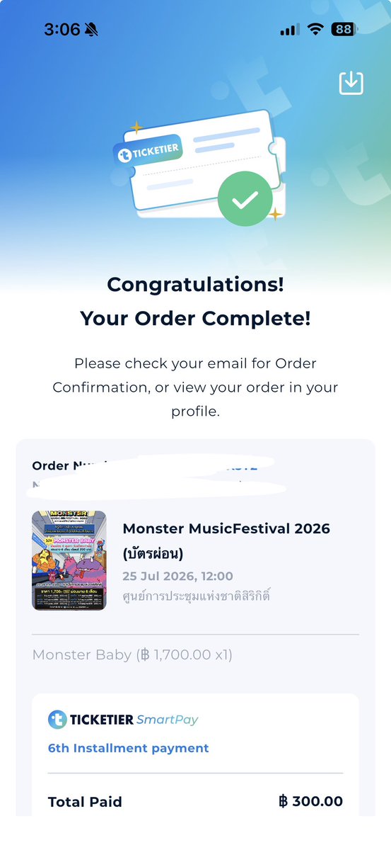 rakoganiccc's tweet photo. ปล่อยบัตรค่า 1600 ต่อรองได้้ ผ่อนหมดแล้วค่ะะ ผ่อนได้ #monstermusicfestival #monstermusicfestival2026 https://t.co/NvuXaserhA