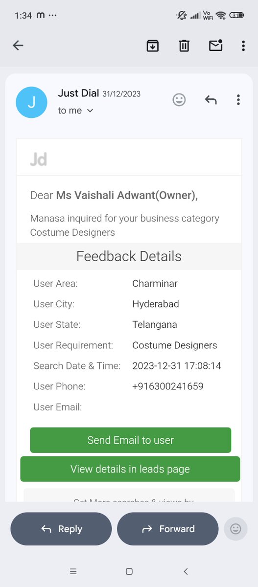 Faporazee's tweet photo. Proof of getting customer leads from Justdial. These are my customers. https://t.co/TFDox1VhrD