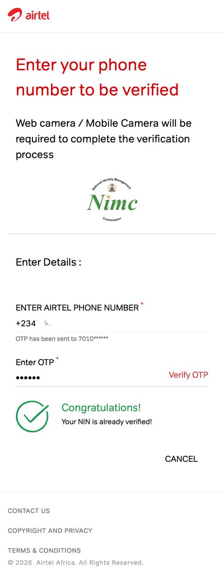 diuto__'s tweet photo. @AirtelNigeria See what it said https://t.co/olhoQmLZze