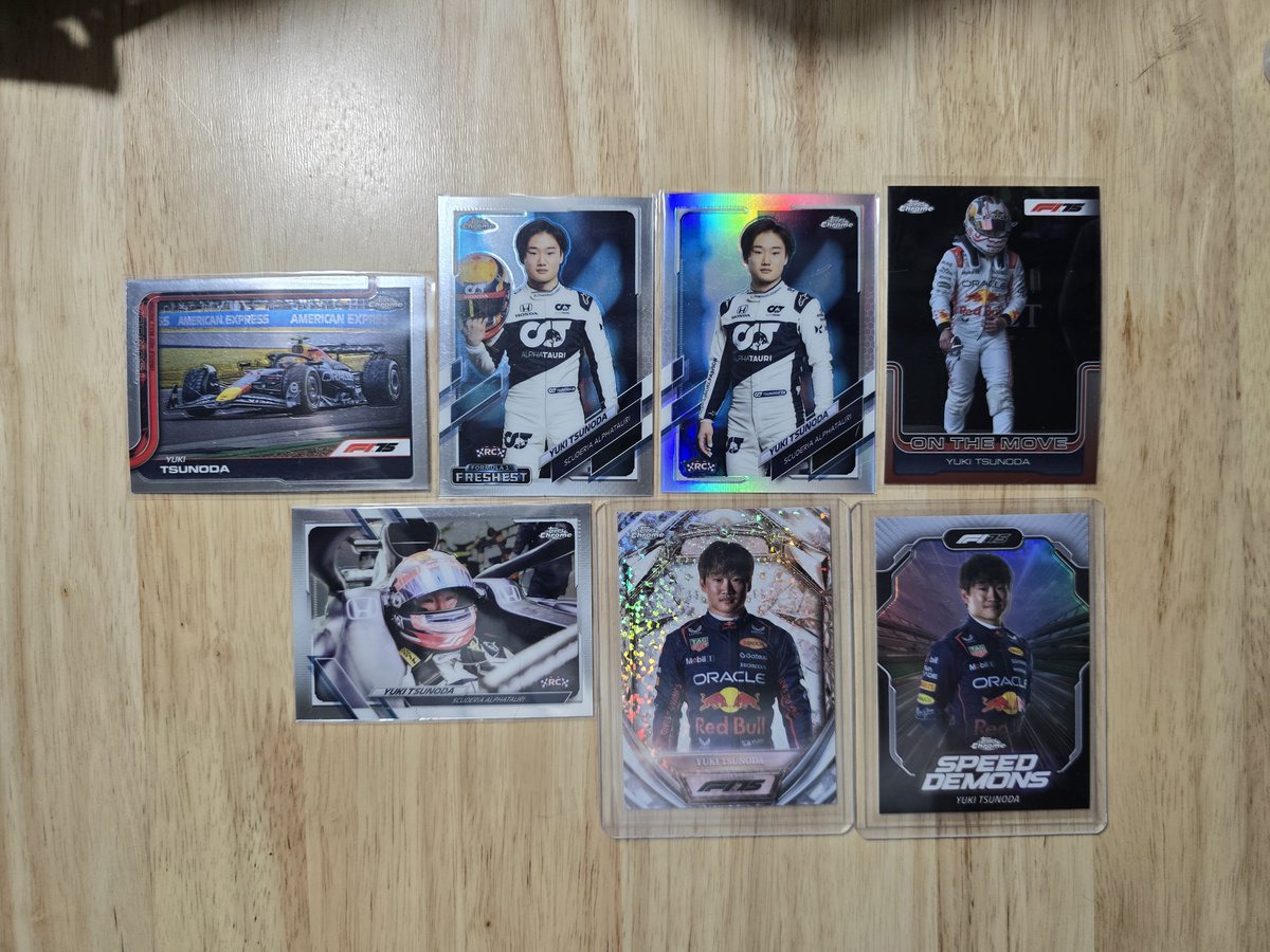 Ayaki02's tweet photo. ปล่อยการ์ดพี่ยูกิค่ะแม่ๆ ปี2021-2025 (มีRC Rookie card) ยกกอง 350.- ไม่คิดค่าส่งค่ะ ใส่ Sleeve &amp; TopLoader ให้ทุกใบนะคะ🫶🏻🩷 #ตลาดนัดด้อมรถ #ตลาดนัดf1 https://t.co/fE6RYjKMRS