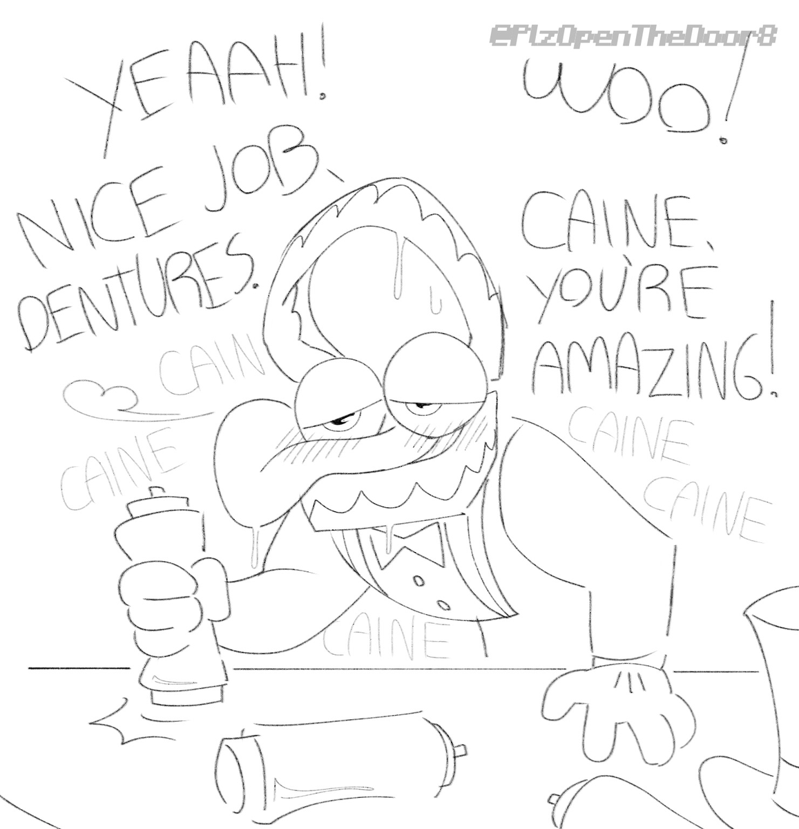 PlzOpenTheDoor8's tweet photo. [Part 1: Fatal Error] According to Goose, the stupid sauce apparently makes you lustful...

[1/2] // #TADCNSFW #GenitalCircus https://t.co/c2HTuUBVW0