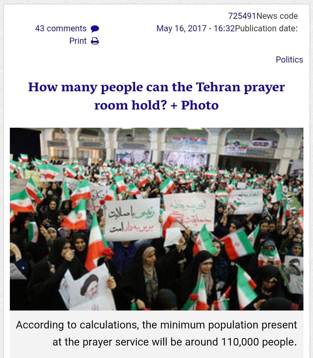 Ashkan_Atheist's tweet photo. Tehran's Mosalla holds around 110,000, according to the regime's own media.

Iran has 90 million people. After 3 weeks of bussing people from across the country, including Afghan nationals, this is all they could stage.

What a mess! https://t.co/pMfq1XrEEa