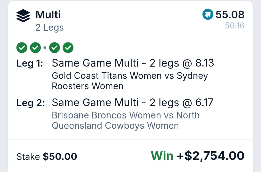 CandJBets's tweet photo. A good afternoon for @Herbiefarnworth and I in the Discord. All NRLW bets will be exclusive to the Discord. You can join here: 

https://t.co/NARZkTLAG4 https://t.co/2VrdiJ0OBT
