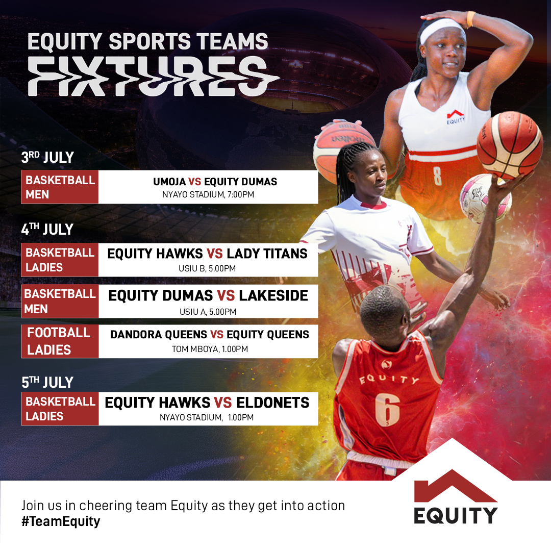 KeEquityBank's tweet photo. Every whistle is an opportunity. Every game is a chance to move one step closer to our goals.

Be there. Bring the energy. Wear the red and cheer Team Equity all the way! 

#TeamEquity #EquitySports #BringTheNoise #SeeYouAtTheGame https://t.co/ai6iH7NEM4