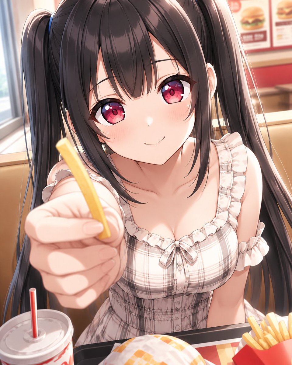 ポテトが好きだページ ここのポテト好きなんだ🎶🍟 一つだけあげる( *•⩊•)っ