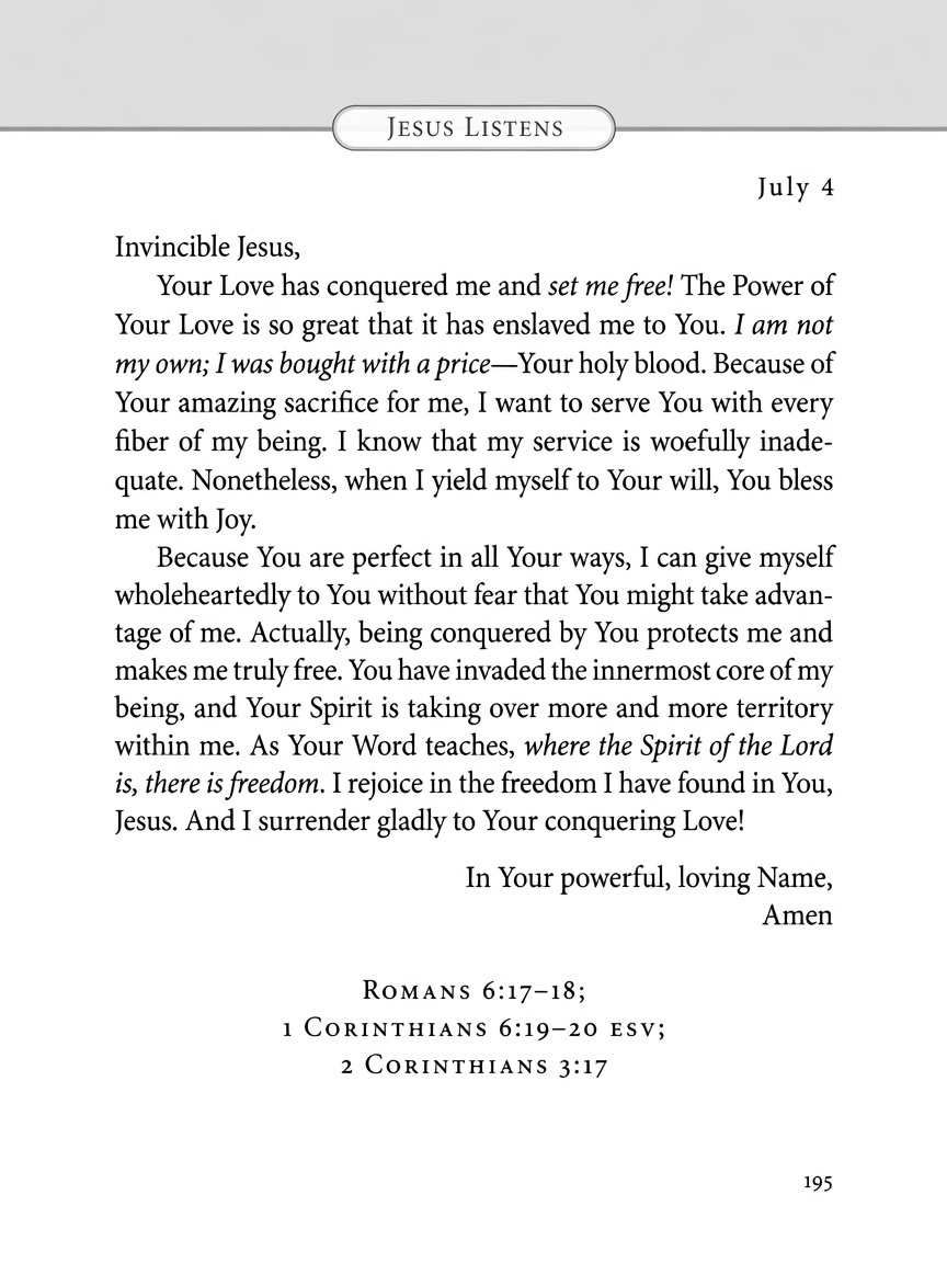 MissyIsMaga's tweet photo. Jesus Christ saved Trump for a reason!
Freedom isn't free. Jesus paid the ultimate price.

Happy Independence Day! 🇺🇸 God bless America! This country belongs to HIM! 😁🙏🏻

Here are the verses on the bottom-
AMEN 🇺🇸🇺🇸🇺🇸

Romans 6:17-18
But thanks be to God, that you who were once slaves of sin have become obedient from the heart to the standard of teaching to which you were committed, and, having been set free from sin, have become slaves of righteousness.

1 Corinthians 6:19-20 ESV
Or do you not know that your body is a temple of the Holy Spirit within you, whom you have from God? You are not your own, for you were bought with a price. So glorify God in your body.

2 Corinthians 3:17
Now the Lord is the Spirit, and where the Spirit of the Lord is, there is freedom.