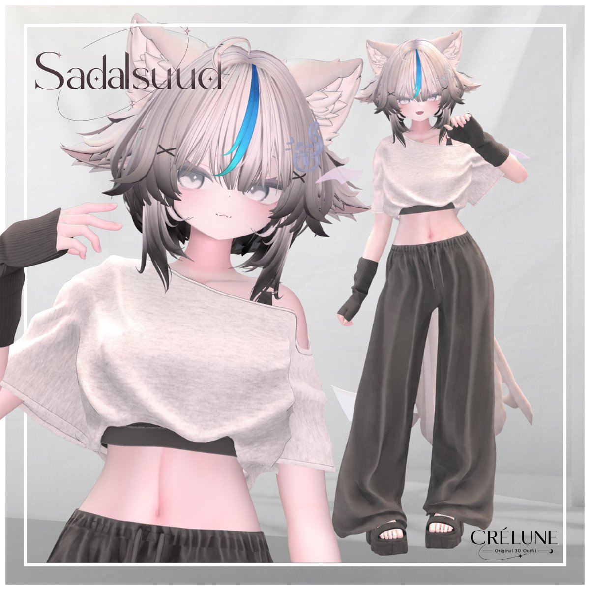 CRELUNE_vrc's tweet photo. ✨新衣装発売記念プレゼント企画✨

˗ˏˋ 新作衣装『 Sadalsuud 』 07/07 17:00 発売 ˎˊ˗

🌙 応募方法
・ この投稿をRP（リポスト）

🛒 BOOTH URL
https://t.co/rpdn0fZBVr

BOOTHの「❤️（スキ！）」が100増えるごとに
当選枠を【3枠】から1枠ずつ追加！👀
ぜひ「スキ」で応援してもらえると嬉しいです…！

⏳ 締切：07/07 16:00まで!

 対応アバター：
真冬 / ミルフィ / エク / マヌカ / ルルネ / まよ / ショコラ / シフォン / ライム / ルミナ / しなの / キプフェル