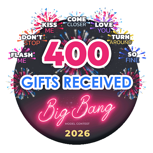 zoeyoncam's tweet photo. I love my new 400 Gifts badge! Thank you to all my #Flirt4Free friends for making this possible!
 https://t.co/6jov9b9loo https://t.co/m6cwtd8BBy