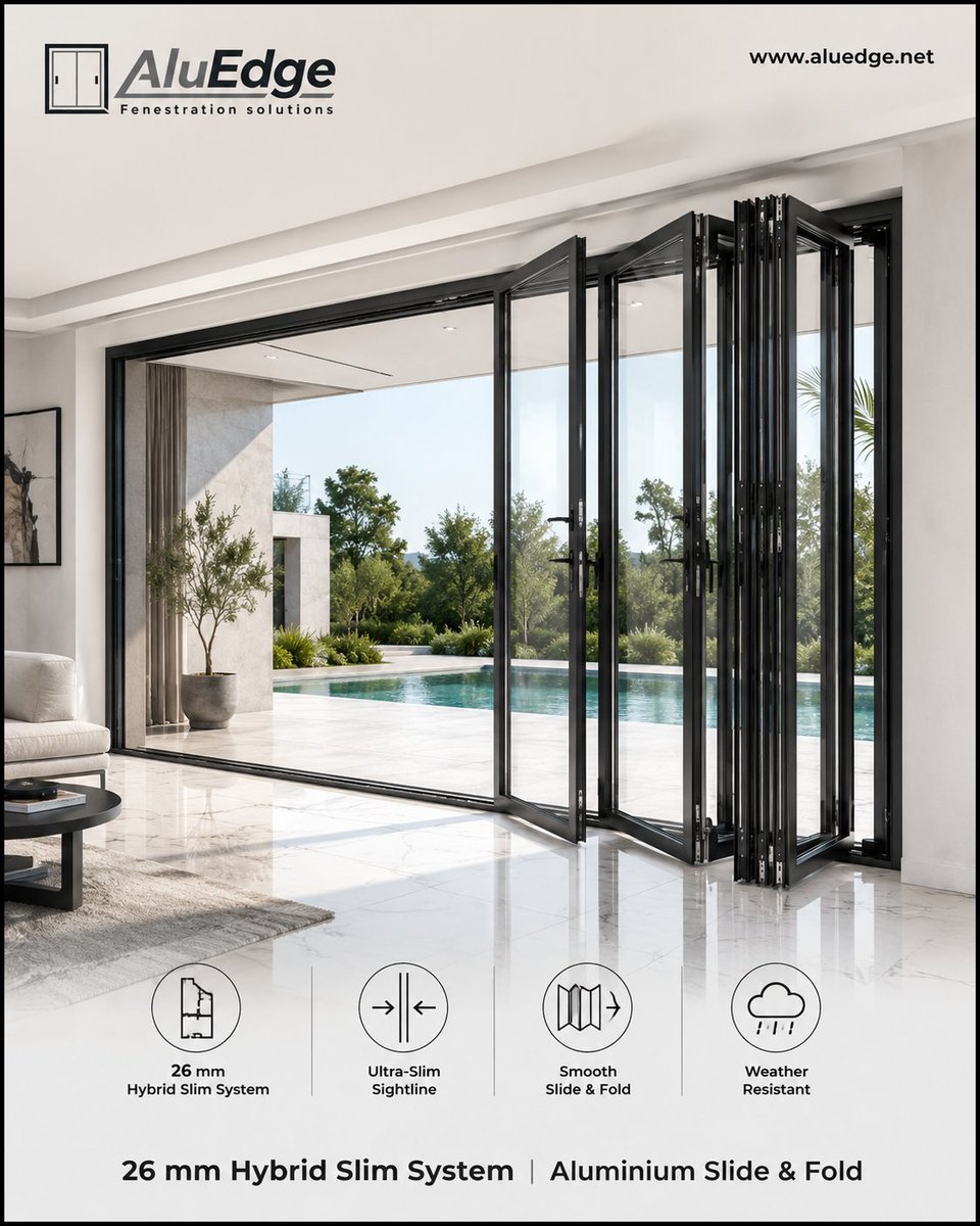 AluEdge's tweet photo. Experience the Future of Open Spaces.

 AluEdge- 26 mm Hybrid Slim Aluminium Slide &amp; Fold.

📍 58/1, Adinath Warehouse, A.B. Road Bypass, Indore 

📞 +91 98263 45598 | 89591 55155
📧 aluedge.co@gmail.com
🌐 https://t.co/Q3hpd7azEV

#AluEdge #AluminiumSystems #SlideAndFold #Indore https://t.co/DqXpLGn85I