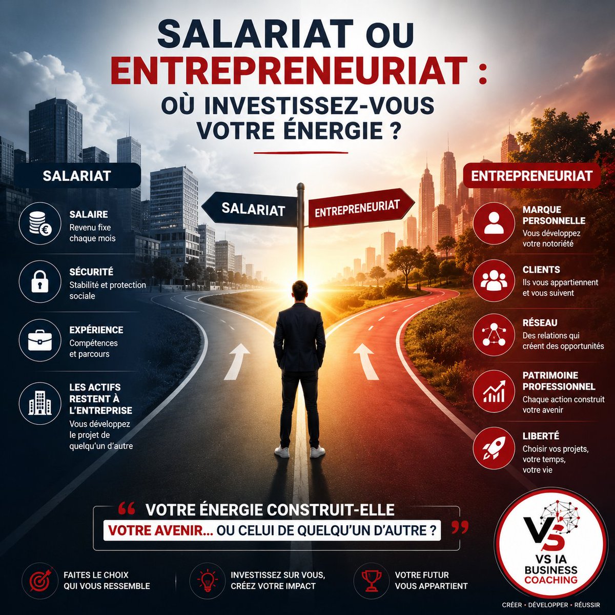 CreationConseil's tweet photo. Salariat ou entrepreneuriat : où investissez-vous votre énergie ? https://t.co/fBOJGtuz0q 
#Entrepreneuriat #Business #CréationEntreprise #Mindset #Leadership #BusinessCoach #DéveloppementPersonnel #PME #Entrepreneur #Indépendant #VSIABusinessCoaching #Réussite #Innovation https://t.co/4LjsDY1mxM