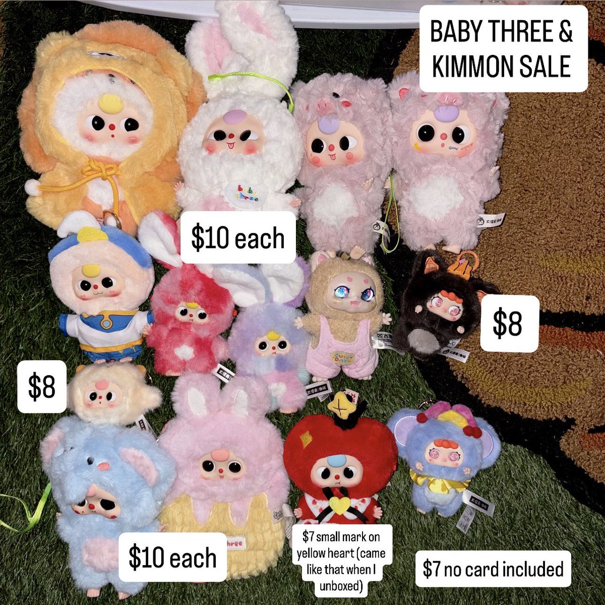 skzchansales's tweet photo. Kimmon, baby three, & carebear
new and never used
or will also trade for
-my little pony skullpandas (priority)
-skullpandas
-baby threes I don’t have
- Open to other blind box plushie collections
Message if interested!
#babythree #skullpanda #popmart #blindbox #kimmon https://t.co/hXfA34oJES