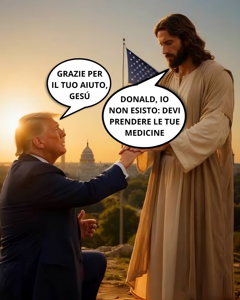 Dio's tweet photo. Un buon #4luglio alla nazione prescelta dal Signore, e al suo leader chiaramente guidato dalla luce divina. https://t.co/2ms2FWsNUm