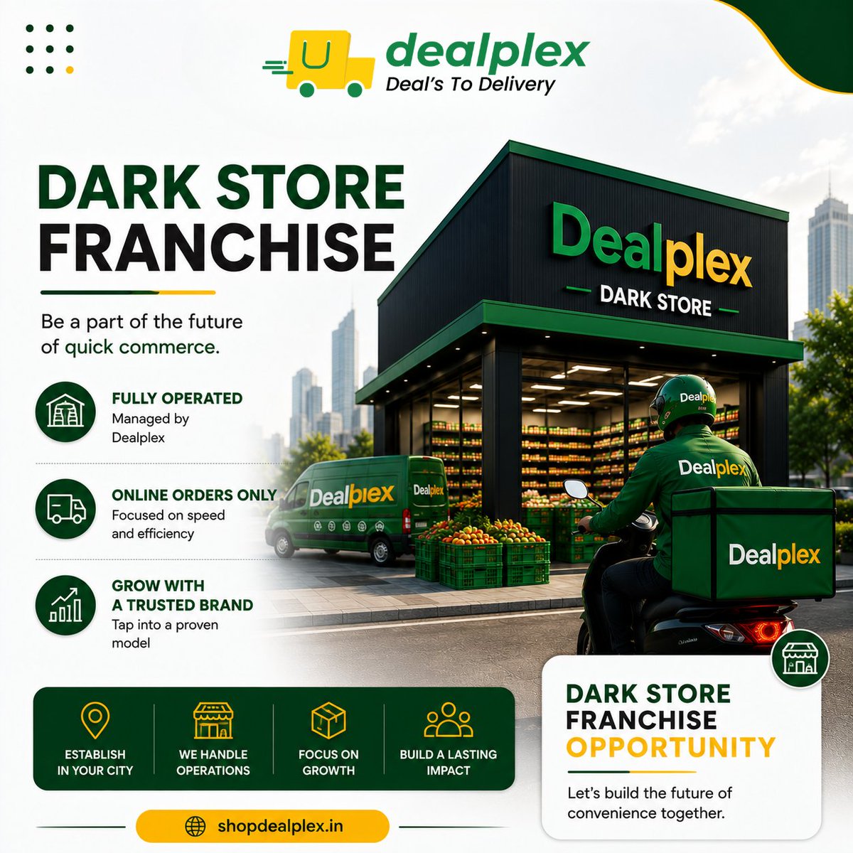shopdealplex's tweet photo. Smart technology. Modern retail.

Explore the Dealplex Dark Store Franchise and discover a digital-first approach to serving your local community.

🌐 https://t.co/gnXvBEQjwC

#Dealplex #DarkStore #QuickCommerce #RetailTechnology #Franchise #DigitalCommerce https://t.co/woLBoHTIvG