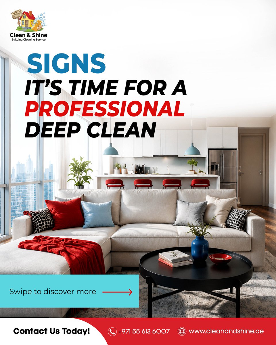 CleanandShine_'s tweet photo. 🚩 Professional Deep Cleaning in Dubai! 🧼

Stains, allergens, or post-construction mess? We polish, deep clean, and refresh your space.

📞 +971 55 613 6007
🌐 https://t.co/lOcIgHMhmw

#DeepCleaning #CleanAndShine #DubaiCleaners https://t.co/4601Ni37J4