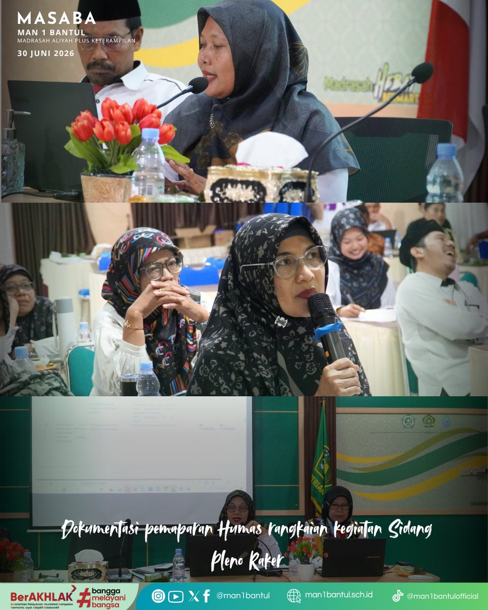 man1bantul's tweet photo. Dokumentasi pemaparan Humas rangkaian kegiatan Sidang Pleno Raker
30 Juni 2026 https://t.co/GTmBctQl3J