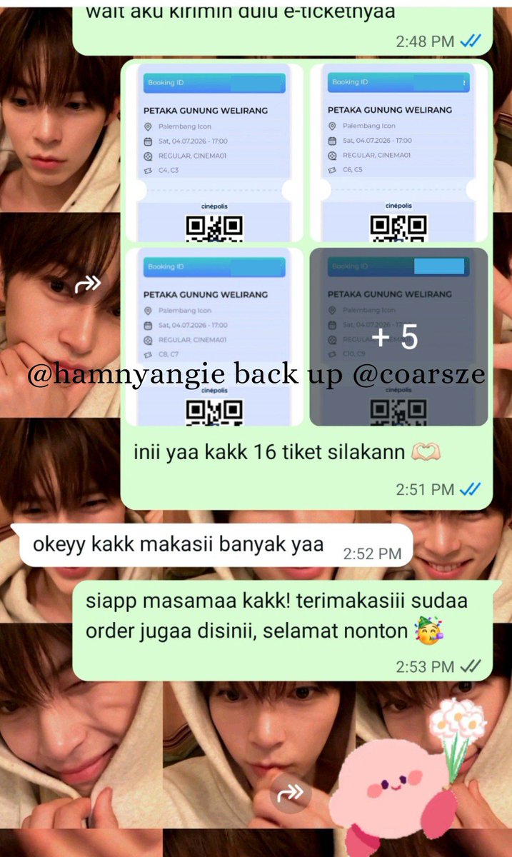 ldyasaint's tweet photo. sekali-kali up testi promo bioskop cinepolis b1g1 duluu, udah lama engga soalnya klo up mulu keseringan dilahap 🍈 t___t

cust langganan sekali order langsung 16 tiket nonton film petaka gunung welirang nii~ dijamin amanah trusted 1000% guisy, yg mau nobar gaskeunn 🤩 https://t.co/CVAPjpJ8Gv