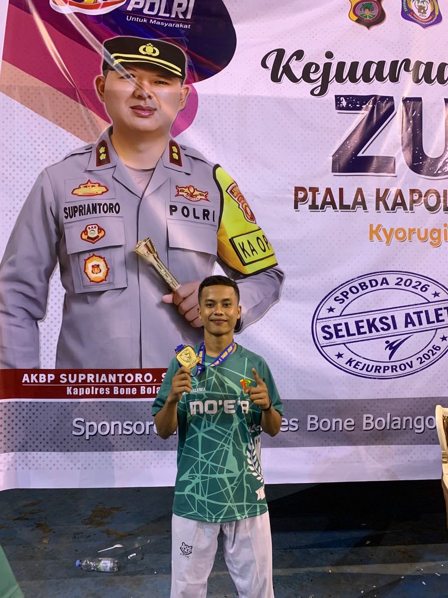 YonifMoea's tweet photo. 2 prajurit Yonif TP 824/MO'E'A borong 4 medali di Zubo Cup 3 Kapolres Bone Bolango 2026

🥇 Emas (Kyourugi U-63Kg) &amp; 🥈 Perak (Pomsae): Serda Abdul R. Tohopi
🥇 Emas (Kyourugi U-54Kg) &amp; 🥉 Perunggu (Pomsae): Prada Misko J. Halawa

Prestasi gemilang bukti prajurit tangguh &amp; lincah https://t.co/9LUjcKAXzh
