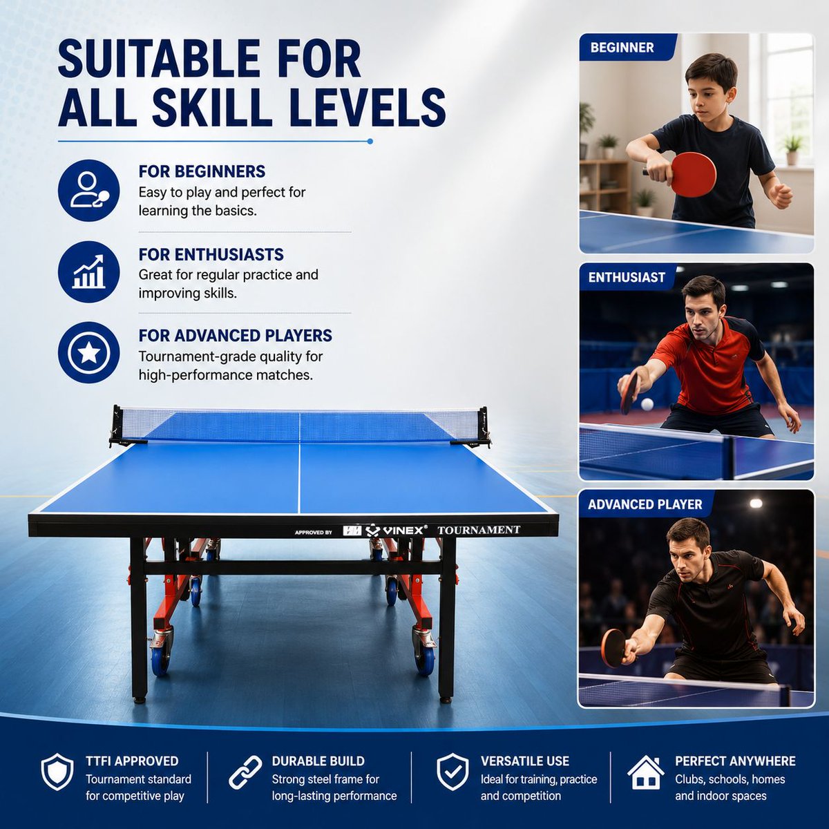 VinexSports's tweet photo. π Upgrade your table tennis setup with the TTFI Certified Vinex TT Table β Tournament Edition and enjoy a massive 34% discount + FREE shipping π
π Order now: https://t.co/QjbN2GdJvj
#Vinex #TTTable #TableTennisTable #TTTablePrice https://t.co/UXnMcOOHrj