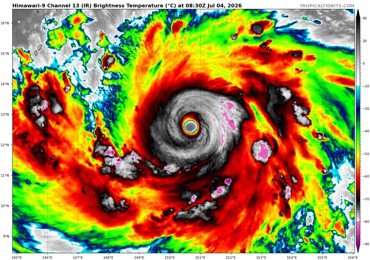 TuftsWeather's tweet photo. WOW, latest look at super typhoon BAVI https://t.co/pz6GsdpGCo
