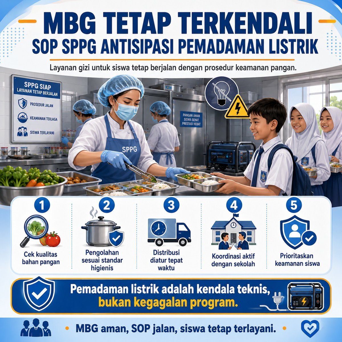 Siskaarrr's tweet photo. BGN terus memperkuat: Program Makan Bergizi Gratis (MBG), Pengawasan kualitas makanan, Kolaborasi dengan sekolah dan pemerintah daerah, Edukasi pola makan sehat
#MBG #MakanBergiziGratis #GenerasiSehat #IndonesiaKuat https://t.co/dV69lEziPh