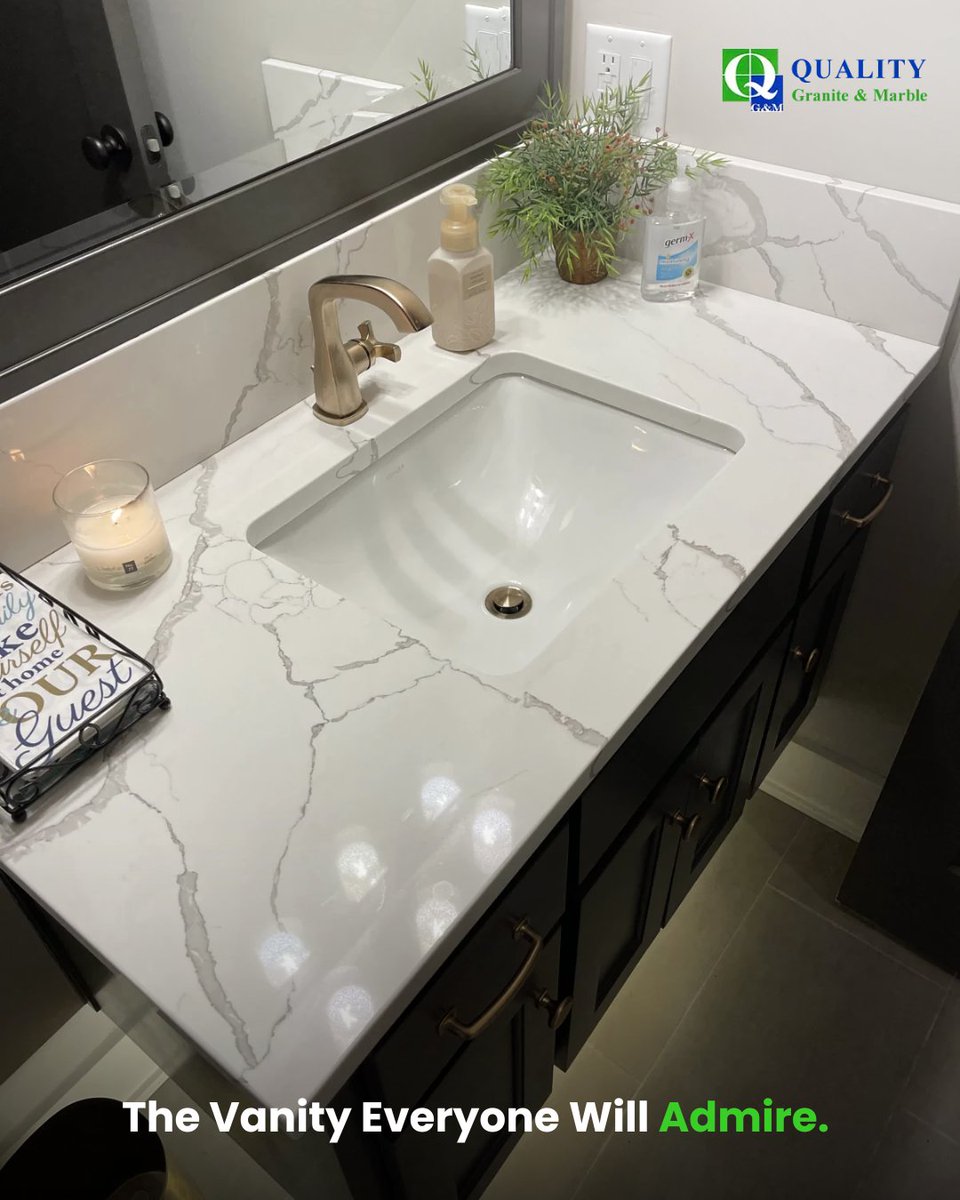 QualityGranite_'s tweet photo. Transform your daily routine with a vanity countertop designed for elegance, durability, and beauty.

#vanitycountertop #bathroomremodel #quartzvanity #luxurybathroom #graniteandmarble #qualitygranite https://t.co/egHh9K4atO