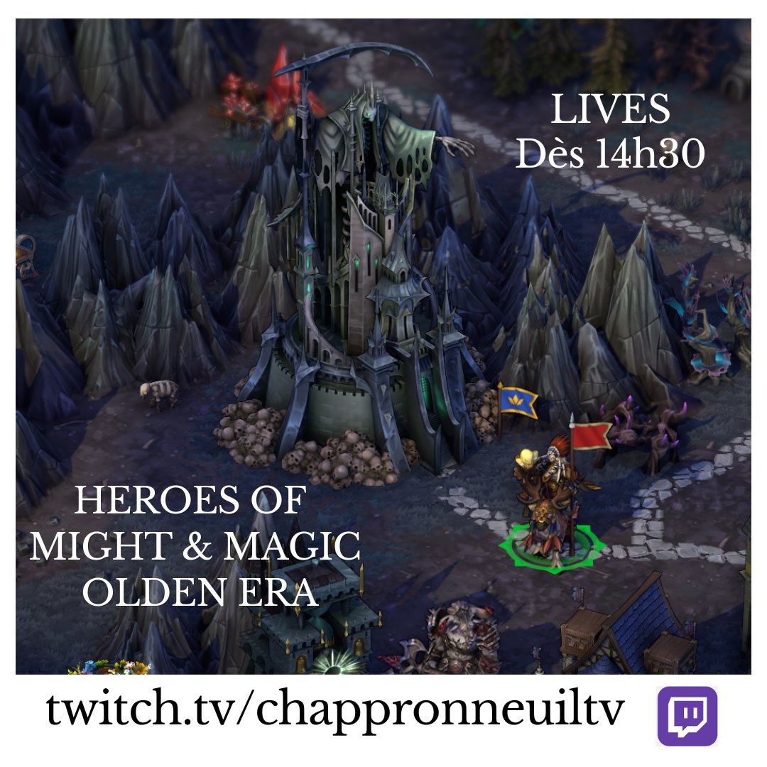 chappronneuiltv's tweet photo. On se retrouve à 14h30, pour Heroes of Might  &amp; Magic Olden Era.    
🔗 https://t.co/wIfTRZztUq
#twitchstreamer #twitchfr #Videogame #jeuxvideo #twitchgame https://t.co/LrdJVkhnhk