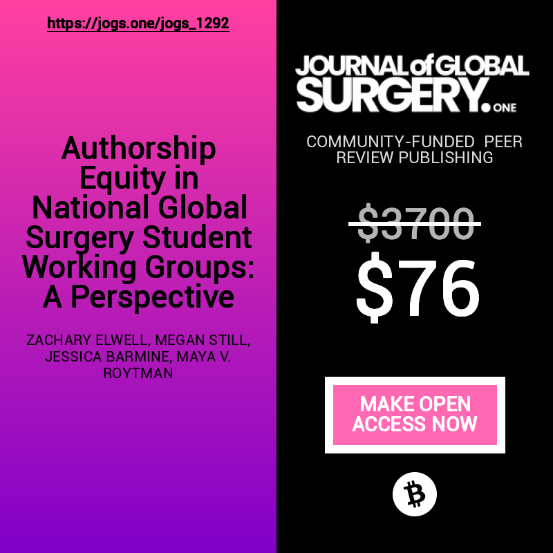 The Journal Of Global Surgery (ONE) tweet media