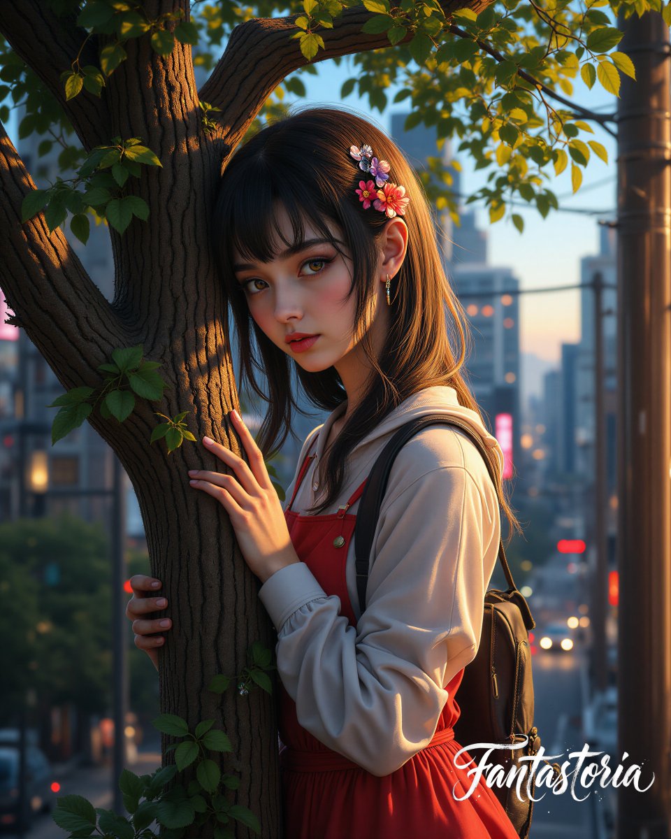 fantastoria's tweet photo. A girl leaning against a tree poses with composure

#AIGenerated #AIArt #AIIllustration #Cute #Pose https://t.co/0gJPB9WmcL