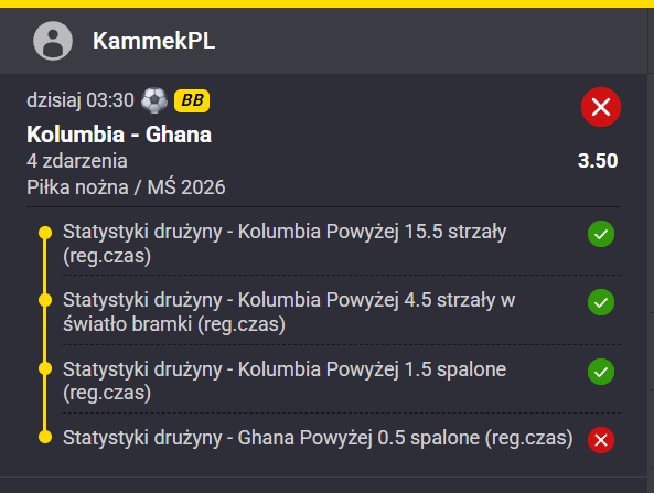KammykBet's tweet photo. Wczoraj w końcu znowu coś siadło, a na drugim zabrakło spalonego Ghany. Dzisiaj jakiegoś tenisika bym strzelił sobie for fun https://t.co/KkVtDJcJIm