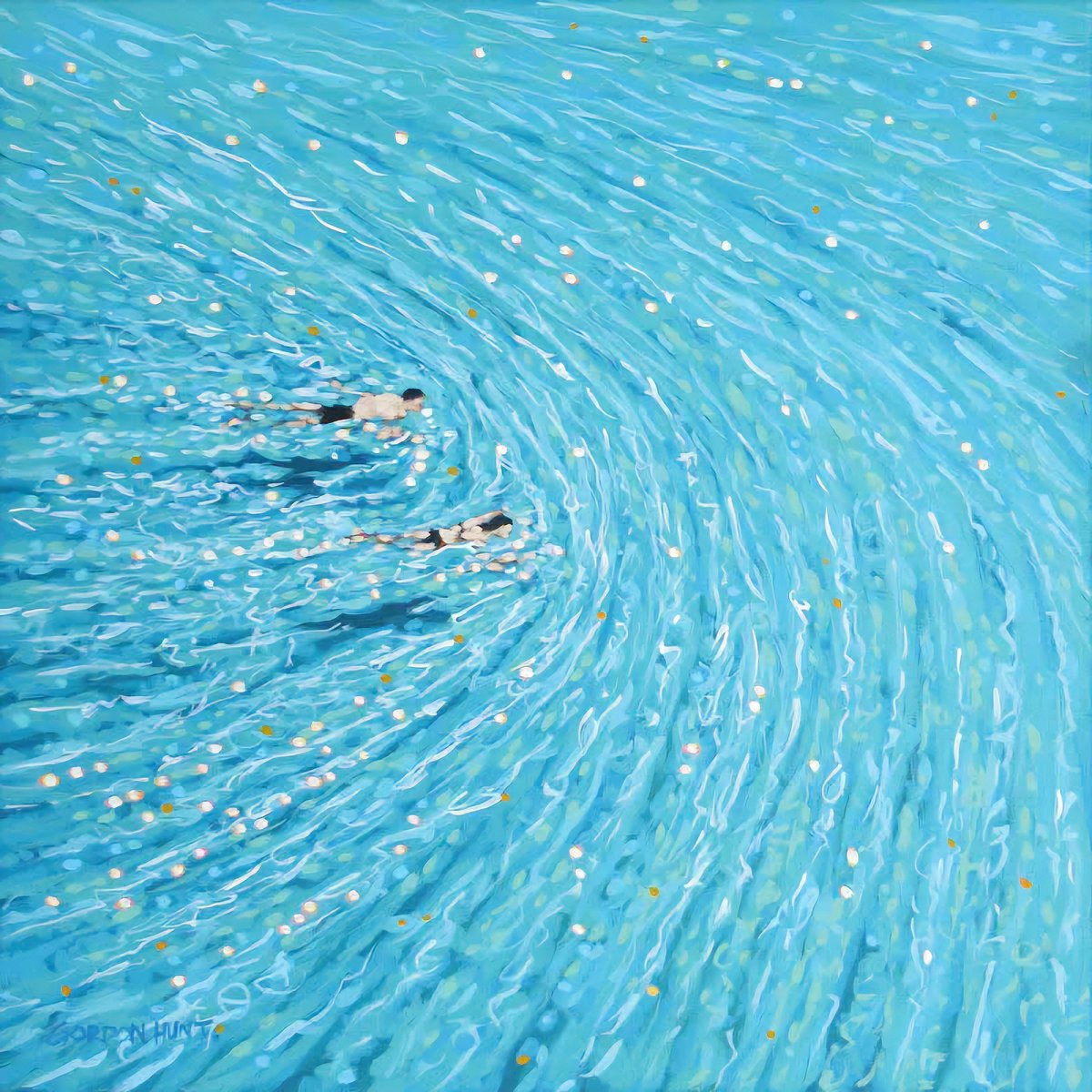franch_laura's tweet photo. Hoy te invito a disfrutar del veraniego trabajo  del pintor británico Gordon Hunt (Nottingham, 1958). Su obra es una celebración absoluta del sol, el aguas y las vacaciones. Creo que te gustará.

👇🏻Hilo. https://t.co/xU3kx1b1iI