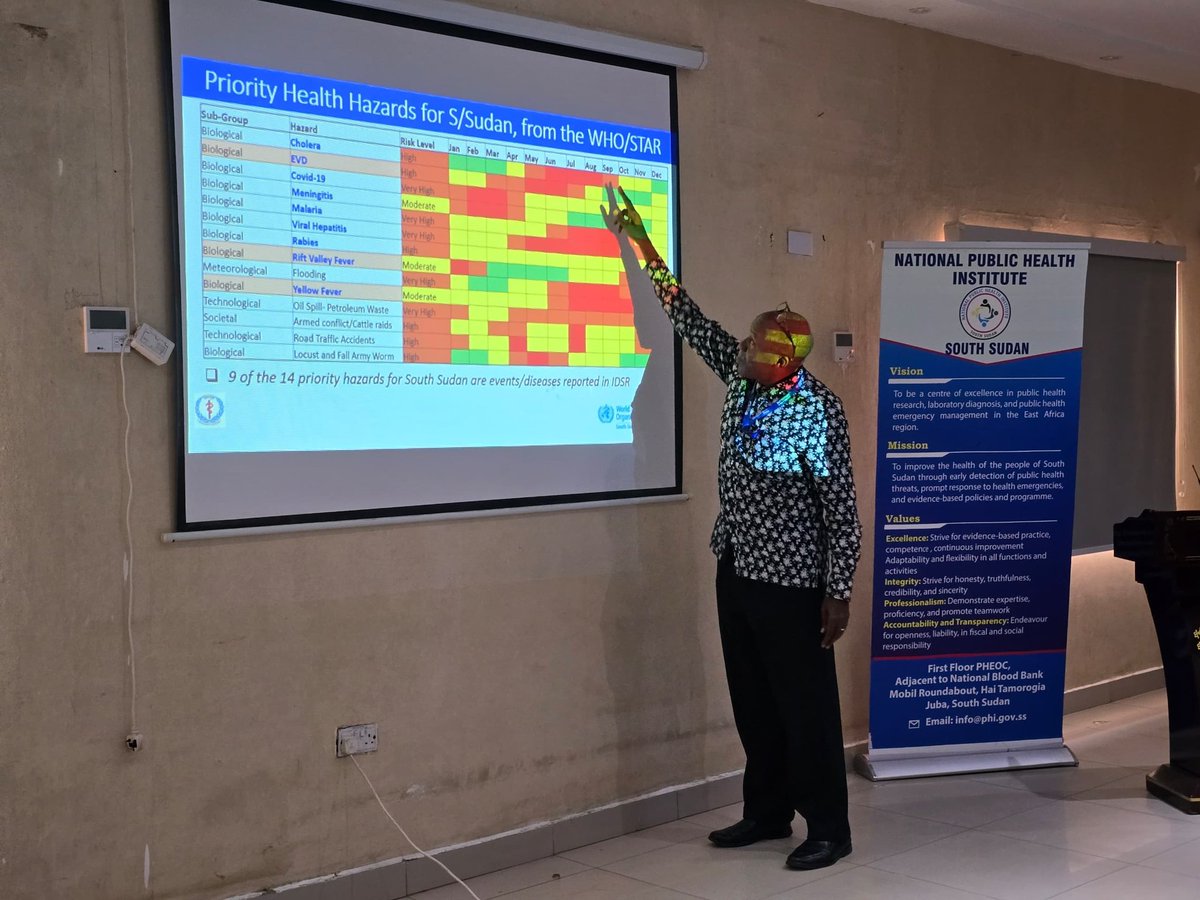 WHOSouthSudan's tweet photo. 📞What if one phone call to @MoHRSS2011 call centre could stop an outbreak? 
That's exactly what @NPHIssd  #WHO, @unicefssudan, &amp;partners are preparing for by training call centre operators to make sure the team is ready to turn community alerts into rapid action. #healthsecurity https://t.co/AK23Wn9UJV