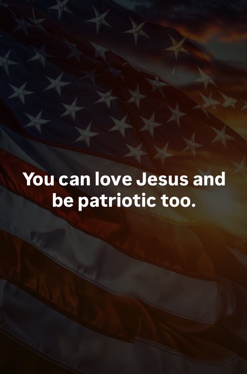 shane_pruitt78's tweet photo. You can love Jesus, and be patriotic too!

Unfortunately, there has been a push in recent years that has become almost trendy - if you love Jesus or truly care about people, then must hate your country, roll your eyes at anyone with an American flag, and question those who enjoy singing the National Anthem. 
 
In fact, there is even pressure from some that if you say you love Jesus and your Country, then you’re branded as a “Christian Nationalist” or you’re making an idol out of Patriotism.
 
However, it doesn’t have be that way, because here are things that are still true:
 
1. We are called to love and worship Jesus above all. Anytime, culture contradicts our faith, we must obey God rather than people (Acts 5:29).
2. Loving Jesus doesn’t mean you have to hate your country. In fact, we’re told to pray for our leaders, obey the law, and honor those who are worth honoring (Rom 13:1 – 7).
3. No Nation is perfect. There are many things from the past that are nothing short of evil, and let’s be honest - things that still need to change in every Nation. But, you don’t have to hate where you live, or be suspicious of those who want to see your Country flourish.
4. We have freedom. As of now, Americans are some of the freest people in world. We choose where to live, where to worship, and who to vote for. We even have the freedom to disagree. Why? Because of men and women who served this country and made the ultimate sacrifice. They paid for your freedom with their life.
 
So, love the real Jesus, give honor where honor is due, be grateful for your freedom, remember those who sacrificed all, and pray that God would bless your Nation. But, also know that the real Jesus from the Bible cares about all the Nations, loves all people groups, and has called the Church to “go and make disciples of all Nations (Matthew 28:19).” 

Jesus loves the U.S.A., wants Americans to know Him as Lord and Savior, and He desires to see America flourish spiritually. However, He also feels the same way about other Nations and people groups as well.

Happy 250th Birthday, America! 🇺🇸