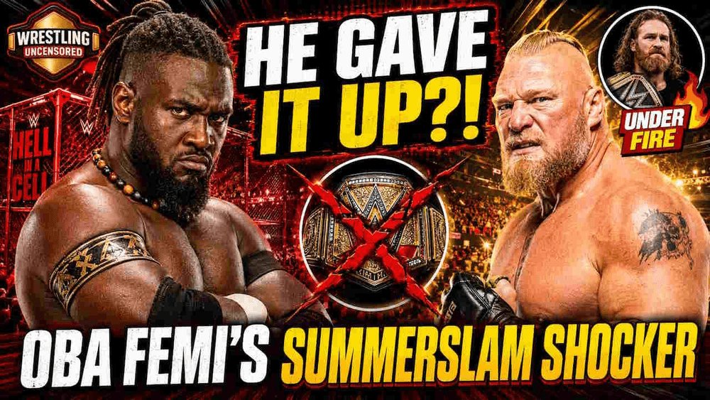 RingsideReport's tweet photo. Oba Femi won King of the Ring and then walked away from the title shot. That tells you everything about how much WWE trusts its own booking. #WWE #RingsideReport https://t.co/62M0pA6Ozs