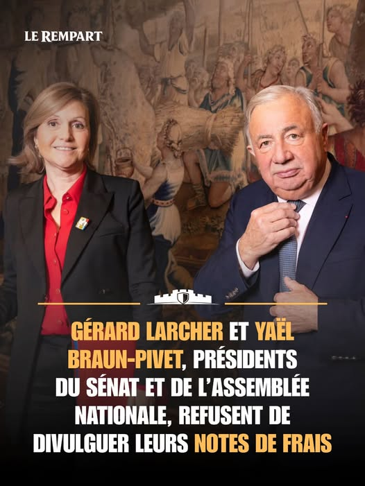 luckasdelille59's tweet photo. ‼️🇫🇷 𝗙𝗟𝗔𝗦𝗛 𝗜𝗡𝗙𝗢 — Les présidents de l’Assemblée nationale, Yaël Braun-Pivet, et du Sénat, Gérard Larcher, REFUSENT de divulguer leurs notes de frais et celles des députés et sénateurs.
L’Assemblée nationale invoque le secret professionnel du déontologue. Le Sénat, lui, se retranche derrière la confidentialité prévue par son règlement intérieur. 
Tu m'étonnes 😡🤡