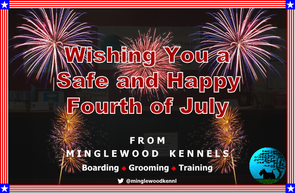 MinglewoodKennl's tweet photo. Happy Independence Day.  Hope everyone has a safe holiday.  So far our guests are tolerating the rocket's red glare. #IndependenceDay https://t.co/lXQrzcGQkQ