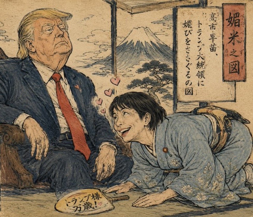 StakkerRat's tweet photo. @takaichi_sanae @realDonaldTrump https://t.co/qax3WQWuPL