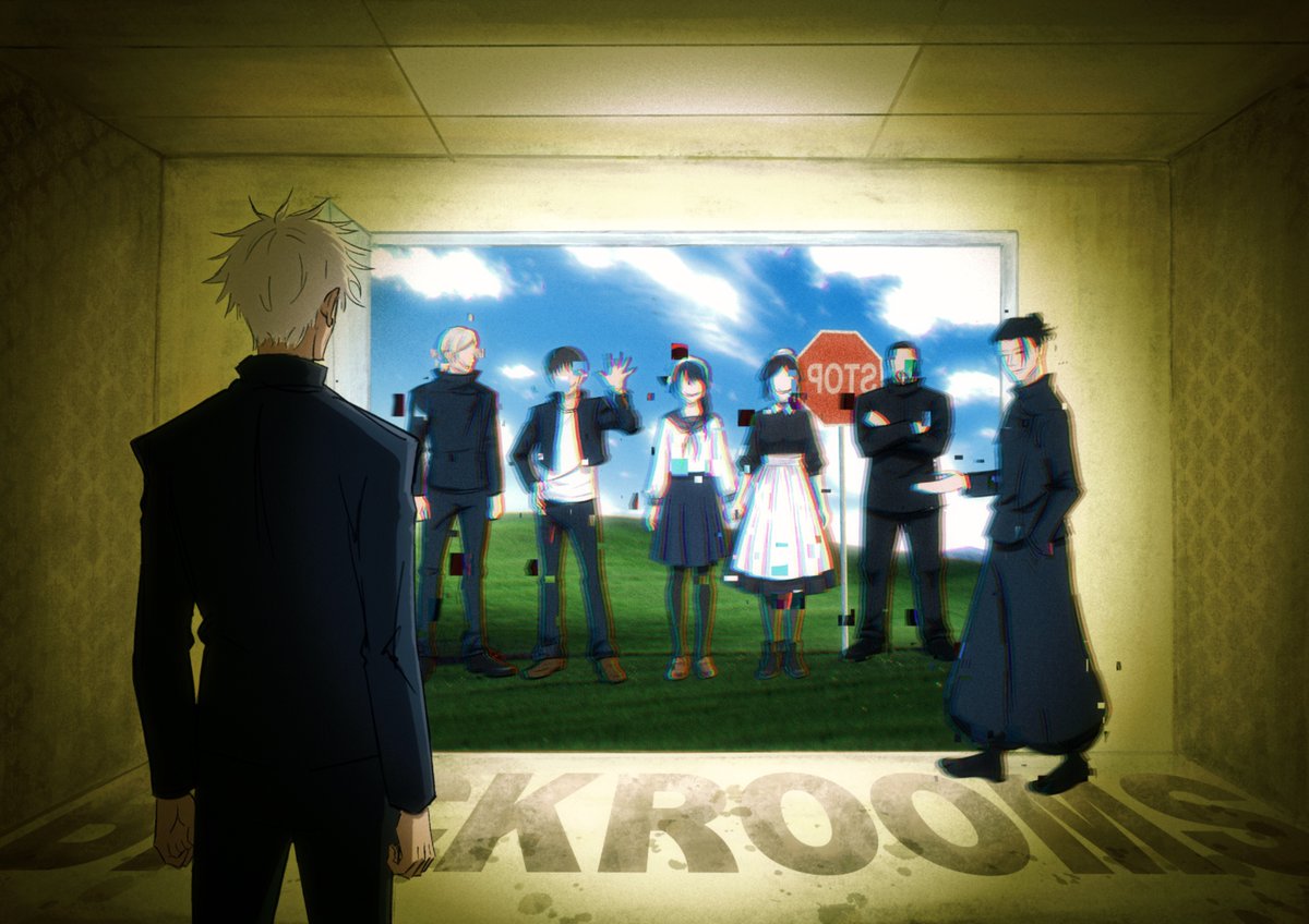Riddle57299's tweet photo. We've been waiting for you, Satoru. 
His Blue Spring is the Backrooms he can never escape. https://t.co/ms6PNy150A