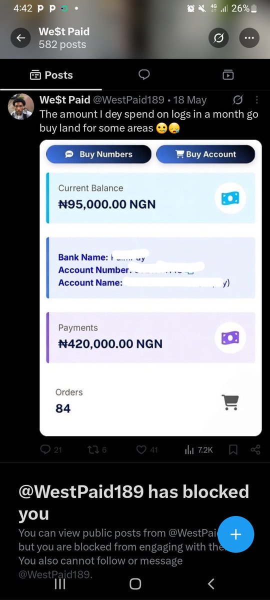 SamuelUkoh12975's tweet photo. I sent you money for fb and you didn't give me the account. You stopped replying my messages and also started busying my calls. Refund me back my money hungry ripper!! @WestPaid189 https://t.co/xE1a6cvHmx