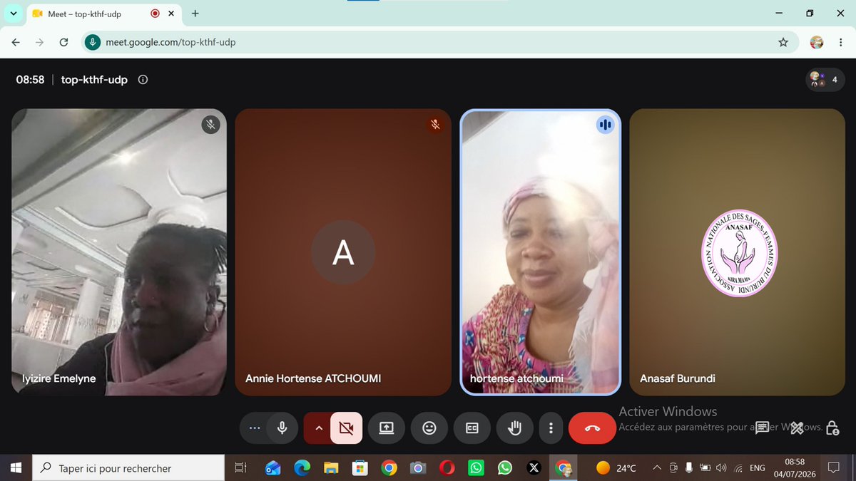 AnasafBurundi's tweet photo. À la suite du premier entretien tenu lors du 34ᵉ Congrès triennal de la Confédération internationale des sages-femmes (#ICM) à Lisbonne au Portugal,la PRL de l’ANASAF_Kira_Mama a eu ce matin, une échange virtuelle avec Mme Atchoumi Annie Hortense, Présidente de la #FASFA https://t.co/hzIICfc1xq