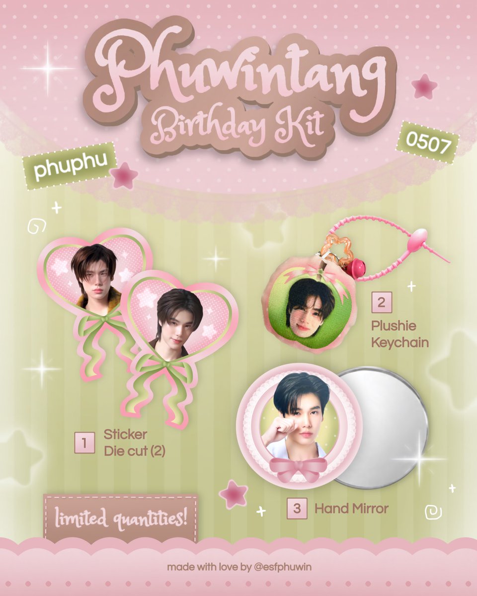 esfphuwin's tweet photo. 𐙚 Birthday Kit Phuwin BY @esfphuwin

✶ rt &amp; like 
✶ submit gform (gfrom update 05 july 20.00) 
✶ checkout 🍊(5000)

DROP YOUR @ FOR THE GFORM⬇️ https://t.co/fnRMLzV6h2