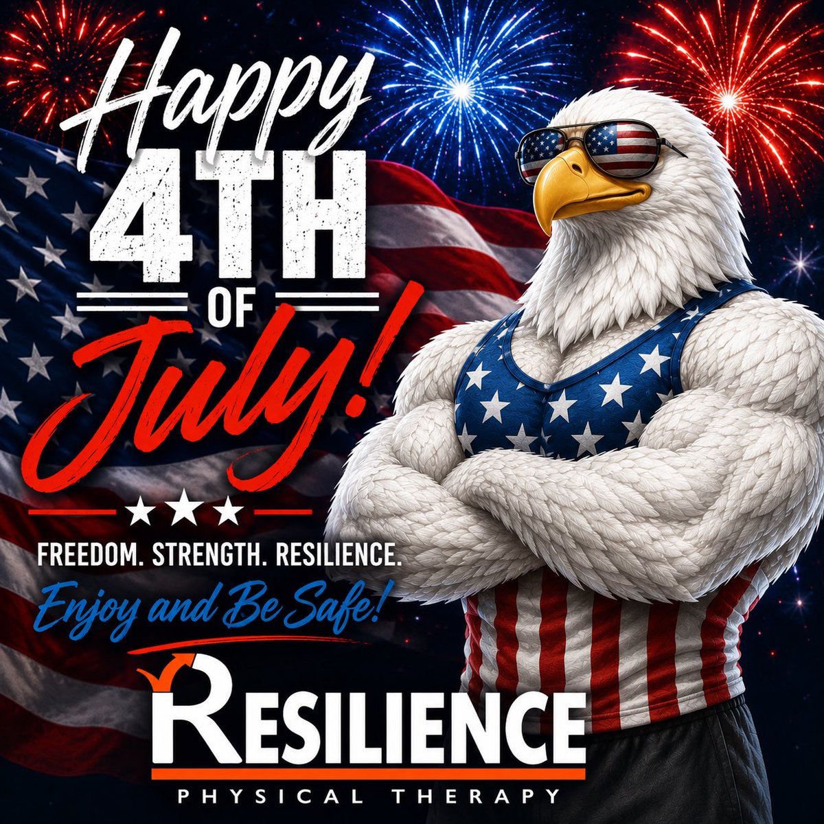 ResiliencePhys1's tweet photo. Happy 4th of July from Resilience! 🇺🇸 #happyjuly4th #250America #BeResilient https://t.co/1E7DRTCoBW