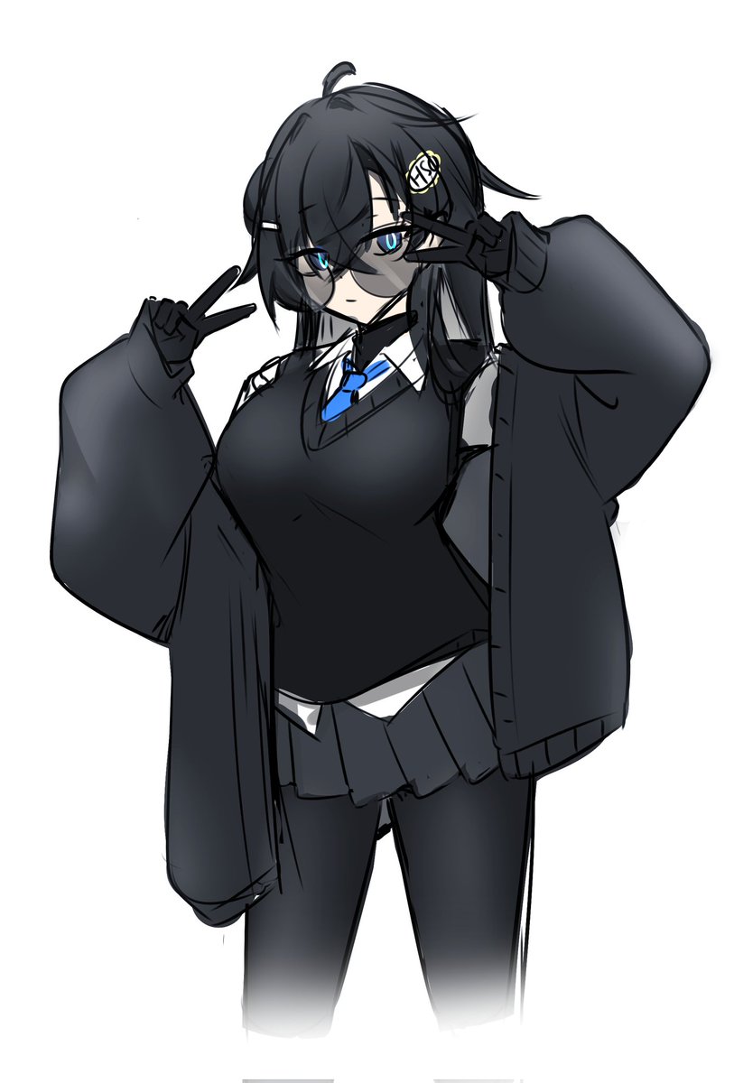 ADa04_ch's tweet photo. 被神秘光束照到就成這樣了
☆Ciallo～(∠・ω< )⌒☆

#繪俄史三年C班
#繪俄史藝術高等學院 
#繪俄史藝術高等學院性轉事故

塗鴉
身高沒變還是 183cm
變成黑長直白色內層染
這樣算辣妹嗎(? https://t.co/4Vb3YHYnmK