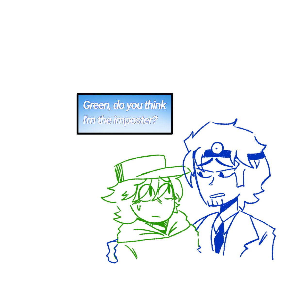 5v3nDvm6's tweet photo. THE SURVEY HAS FINALLY ENDED AND ENDED UP LIKE THIS :
AU  Role reversal 🎉🥇
AU Pírate 
AU What if..?
AU Vampire
AU Demon x Human
Red and Purps are the only ones ruled out for the other imposter partner of Blue, do you know who it is? 
#bleen #amongusshow #bluexgreen #green #blue https://t.co/Ni4Y1ceGUf