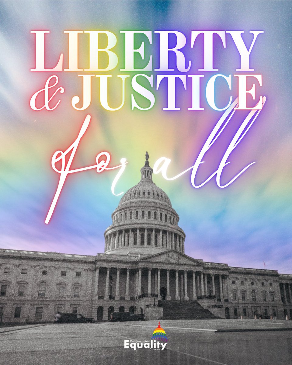 EqualityCaucus's tweet photo. As we celebrate the 250th anniversary of our nation’s independence, we recommit ourselves to fighting for the promise of liberty and justice FOR ALL. Happy #IndependenceDay! https://t.co/gJVKPkVWOu