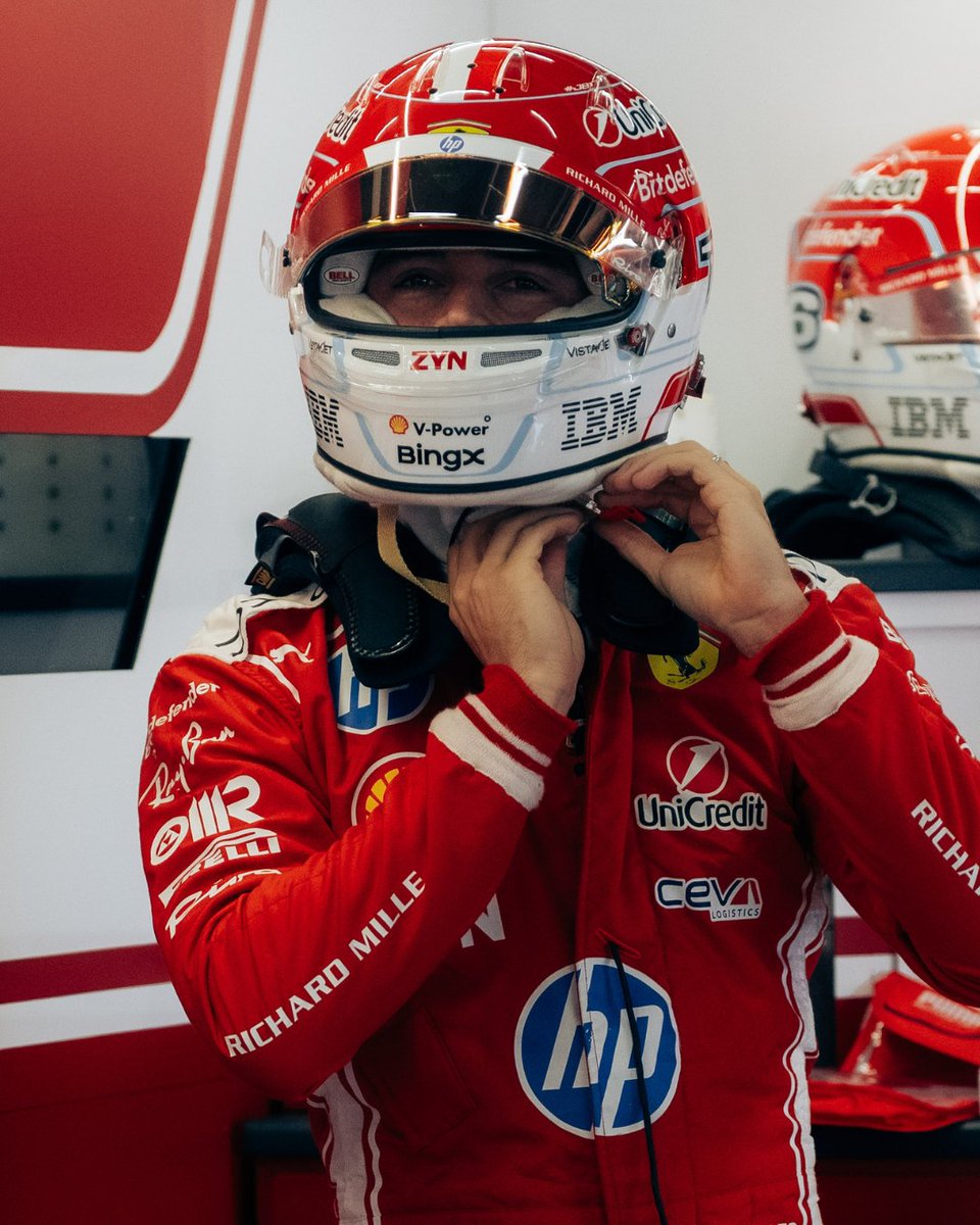 BingXOfficial's tweet photo. Trading by habit, F1 by passion. 

The performance keeps rolling. Qualifying awaits. 🫡

#DriveBeyond #BingXScuderiaFerrari https://t.co/ApDd6ekrhu